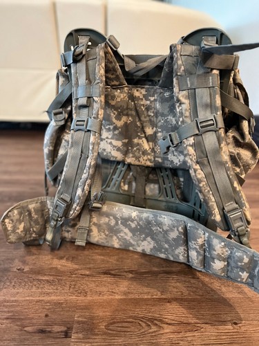 Military backpack with frame - military,